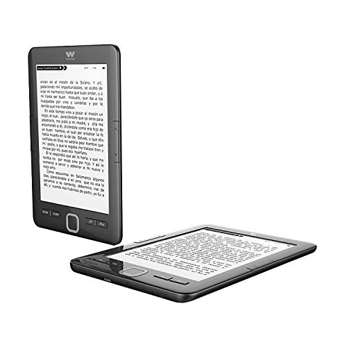 Woxter E-Book Scriba 195 Black - Lector de libros electrónicos 6'(1024x758, E-Ink Pearl pantalla más blanca, EPUB, PDF) Micro SD, Guarda más de 4000 libros, Textura engomada, color negro