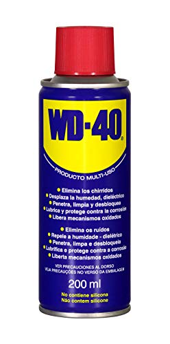 WD-40 Producto Multi-Uso - Spray 200ml. Lubrica, Afloja, Protege del óxido, Dieléctrico, Limpia metales y plásticos y Desplaza la humedad