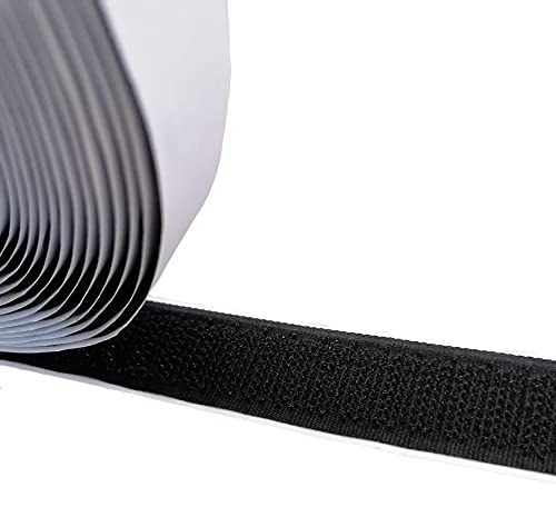 Velcro adhesivo doble cara Set 2 x 8 Meter - Cinta de doble cara para tela de mosquitera 20mm negro