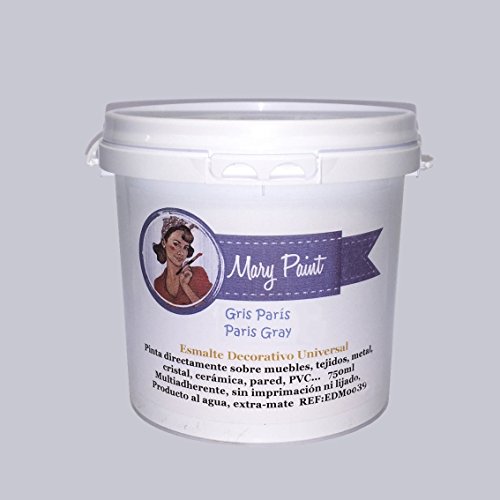 Mary Paint | Pintura para muebles efecto Chalk Paint, Gris Paris - 750ml