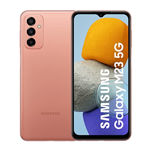 Samsung Galaxy M23 5G – Teléfono Móvil Android, Sin Tarjeta SIM, Smartphone con 4 GB de RAM y 128 GB de Almacenamiento, Rosa (Versión Española)