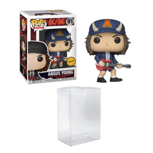 Funko Pop! Rocks: AC/DC - Angus Young Chase Bundled with EcoTEK Pop Protector
