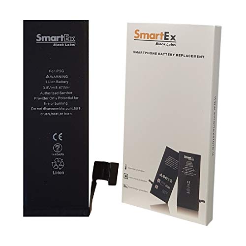 Smartex® Black Label Baterìa Compatible con iPhone 5-1440 mAh | Año 2022 | 2 Años de Garantía