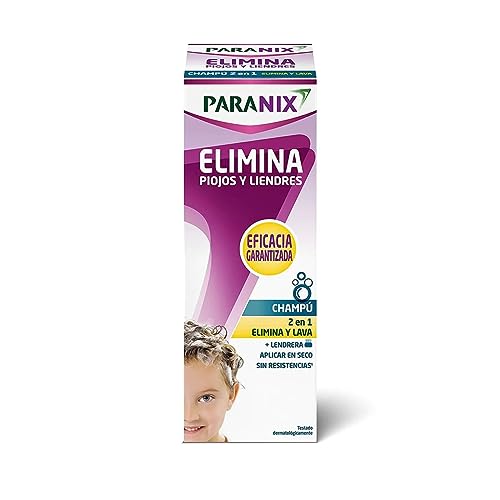 Paranix Elimina Piojos y Liendres, Champú 2en1, elimina piojos y lava el cabello al mismo tiempo