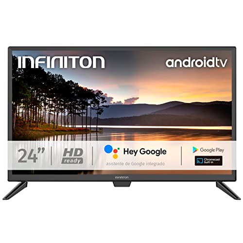 INFINITON INTV-24AF490– Televisor Smart TV 24' HD – Android 9.0 – Google Assistant – HBBTV – 3X HDMI – 2X USB - DVB-T2/C/S2 - Modo Hotel – Clase F