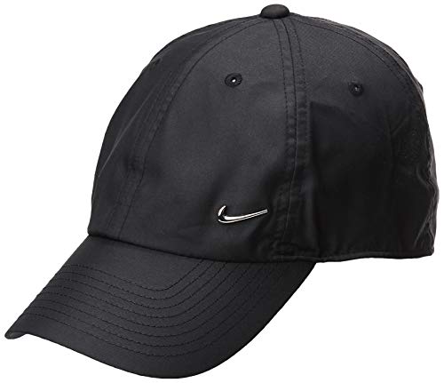Nike U Nk H86 Cap Metal Swoosh Hat, Unisex Adulto, Negro (Black/Metallic Silver), Talla única