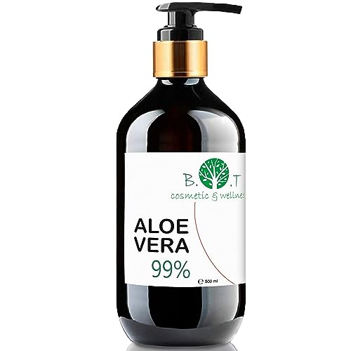 Gel de Aloe Vera Puro 100% Natural 500 ml Aloe vera para la piel y pelo Tratamiento hidratante cabello Quemaduras solares After sun Sábila Canarias