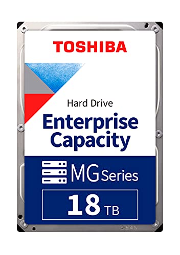 Disco Duro Interno Toshiba de 18TB para Empresas-Serie MG Disco Duro SATA de 3,5' Servidor y Almacenamiento Principal Funcionamiento fiable 24/7 Almacenamiento a hiperescala y en la Nube(MG08ACA16TE)