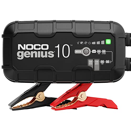 NOCO GENIUS10EU, cargador automático inteligente 10A, cargador de batería de 6 V y 12 V, mantenedor de batería, cargador lento y desulfatador con compensación de temperatura