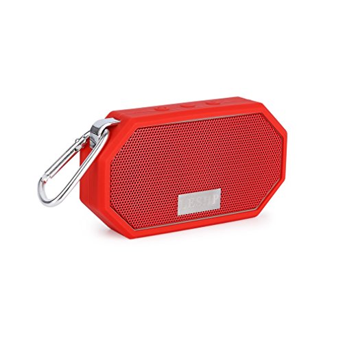 bestyks Mini altavoz Bluetooth, altavoz Bluetooth portátil con subwoofer pasivo, resistente al agua y al polvo, adecuado para altavoces Bluetooth en exteriores e interiores (rojo)