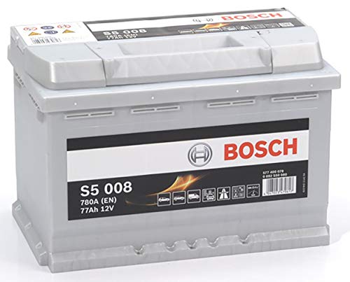 Bosch S5008 Batería de coche 77A/h 780A tecnología de plomo-ácido para vehículos sin sistema Start y Stop