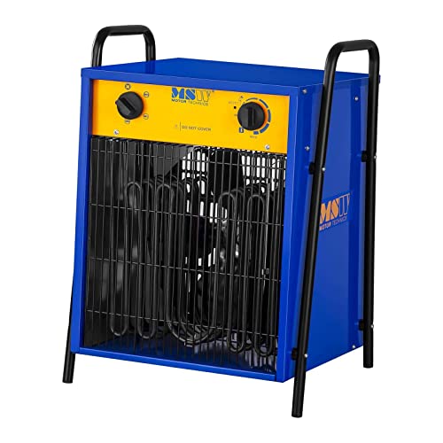 MSW Generador De Aire Caliente Eléctrico MSW-CTEH-15000 (15.000 W, Rango de temperatura 0–40 °C, Flujo de aire 1.086 m³/h, Función ajuste de temperatura automático)