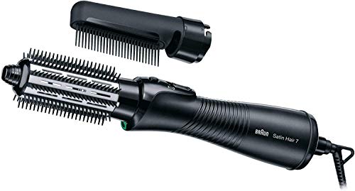 Braun Satin Hair 7 AS720 - Cepillo de pelo moldeador con tecnología iónica, rizador de pelo que seca peina y da brillo, color negro