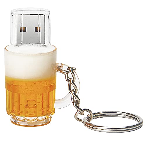 Memoria USB 64GB Forma de Jarra de Cerveza Lindo Unidad Flash USB 2.0 Flash Drive para Almacenamiento de Datos Externos