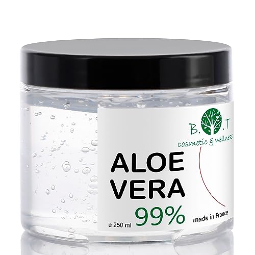 Gel de Aloe Vera Puro 100 Natural Orgánico 250 ml Aloe vera para la piel y pelo Tratamiento hidratante cabello Apto para perros y gatos Quemaduras solares After sun aloe vera Canarias Sábila pura