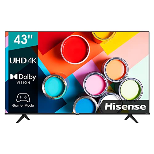 Hisense 43A6EG (43 Pulgadas) 2022 Series - Smart TV 4K UHD con Dolby Vision HDR, DTS Virtual X, Freeview Play, Alexa Built-in, Bluetooth , Black, Modelo 2022