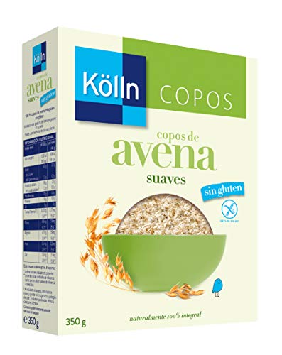 Kölln - Copos de Avena Sin Gluten, Cereales Integrales, 100% Avena Integral, Alto Contenido de Fibra - 350 g