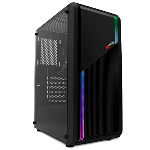 PC-Game - PC Gaming Completo Neon-X (AMD Ryzen 5-5600G, 16GB RAM, 480GB SSD + 1TB HDD, Gráficos Radeon Vega 7, W11 Pro Preinstalado Sin Licencia). Ordenador de Sobremesa Gaming