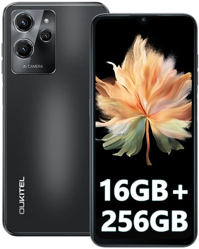 OUKITEL C32 Pro Teléfono Móvil Libres 2023, 16GB RAM+ 256GB ROM/SD 1TB, 6.52'' Pantalla Moviles, Batería 5150mAh, Cámara 20MP, Octa-Core 4G Dual SIM Android 12 Smartphone, Fingerprint/Face ID/GPS/OTG