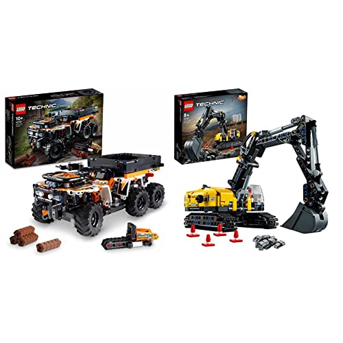 LEGO 42139 Technic Vehículo Todoterreno, Niños de 10 Años + Technic Excavadora Pesada a Tractor, Modelo 2 en 1, de Vehículos