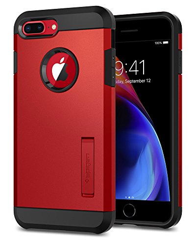 Spigen Funda Tough Armor Compatible con iPhone 8 Plus y Compatible con iPhone 7 Plus - Rojo