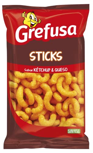 Sticks sabor Ketchup Y Queso GREFUSA, bolsa 135g