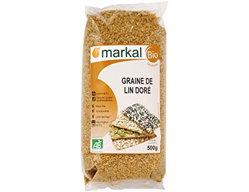 Semillas de Linaza dorada ecológicas (orgánicas) - Semillas de Lino de oro | 500g | Markal