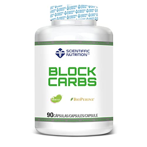 Scientiffic Nutrition - Block Carbs, Ayuda a la Pérdida de Peso y a la Mejora Física, con Bioperine y Fabenol, Potente Bloqueador de Hidratos de Carbono - 90 Cápsulas