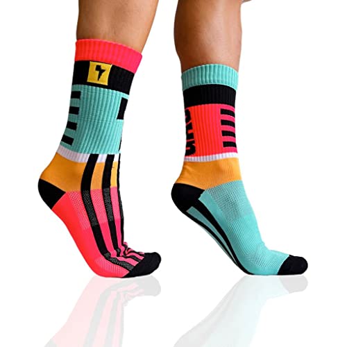 in s(h)ock Barcelona Calcetines de Deporte para Hombre y Mujer - Calcetines Ideales para Running, Baloncesto, Ciclismo y Pádel