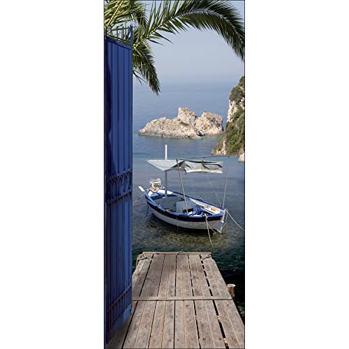 Plage Vinilo de decoración para puertas -Vistas sobre el mar, 204 x 83 cm