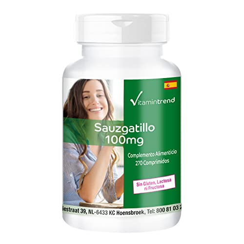Sauzgatillo 100mg - Extracto de fruto de Vitex Agnus Castus con Zinc - Altamente dosificado - Vegano - 270 Comprimidos | Vitamintrend®