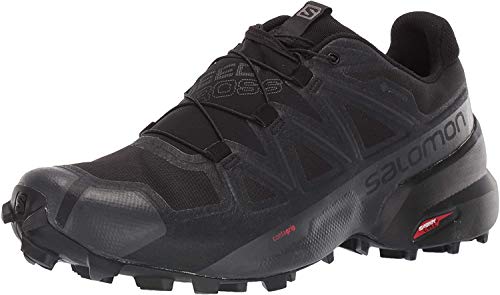 Salomon Speedcross 5 Gore-Tex Zapatillas Impermeables de Trail Running para Hombre, Protección climática, Agarre agresivo, Ajuste preciso, Black, 44