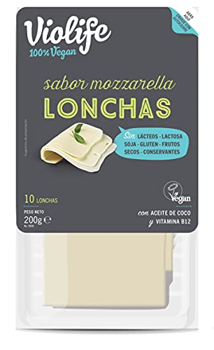 VIOLIFE Lonchas Veganas Sabor Mozzarella 200 g