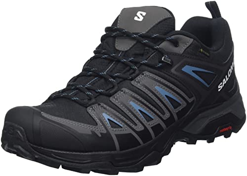 Salomon X Ultra Pioneer Gore-Tex Zapatillas de Senderismo para Hombre, Cualquier clima, Sujeción del pie segura, Estabilidad y amortiguación, Black, 45 1/3