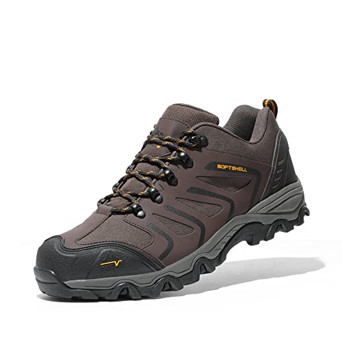 NORTIV8 Zapatos de Senderismo Hombres Zapatillas Trekking Impermeables Botas Montaña Ligeros al Aire Libre MARRÓN 160448_LOW-E Talla 43 (EUR)