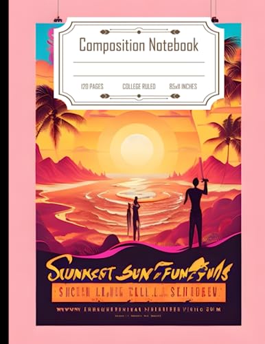 Composition Notebook College Ruled: Funk Band Flyer Background, 120 Pages, Size 8.5x11 Inch'
