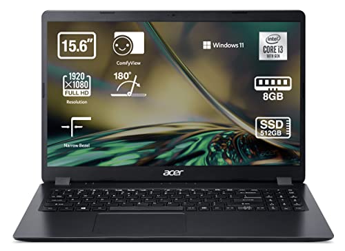ACER Aspire 3 A315-58 - Ordenador Portátil 15.6” Full HD LED (Intel Core i5-1135G7, 8GB RAM, 512GB SSD, Intel Iris Xe Graphics, Windows 11 Home) Plata - Teclado QWERTY Español