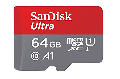 SanDisk Ultra Tarjeta de Memoria microSDXC con Adaptador SD, hasta 120 MB/s, Rendimiento de apps A1, Clase 10, U1, 64 GB