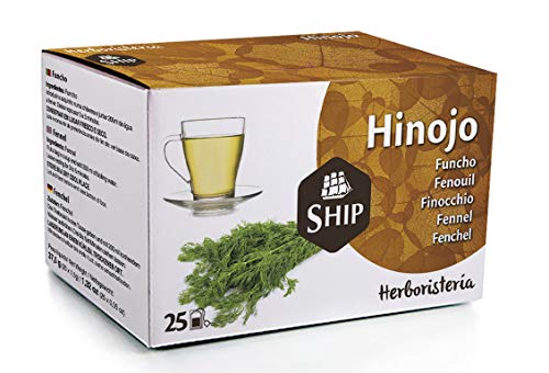 Ship - Infusión de Hinojo - Caja de 25 Unidades - Liquido- Favorece la Digestión y Alivia los Síntomas del Resfriado - Acción Antiinflamatoria - Regula el Ciclo Hormonal - Infusiones y Tés