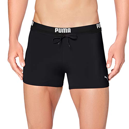 PUMA Logo Men's Swimming Trunks, Bañador para Hombre, Negro, L