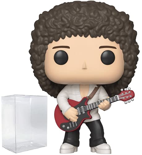 POP Rocks: Queen - Brian May Funko Pop! Figura de vinilo (con funda protectora compatible con Pop Box)