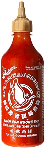Flying Goose Salsa De Chile Sriracha Con Ajo, Picante, 455 ml
