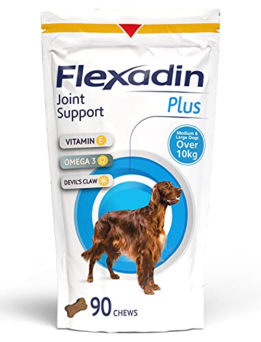 Vetoquinol Flexadin Plus MAX Envase con 90 Comprimidos de Alimento Complementario Dietético para Perros