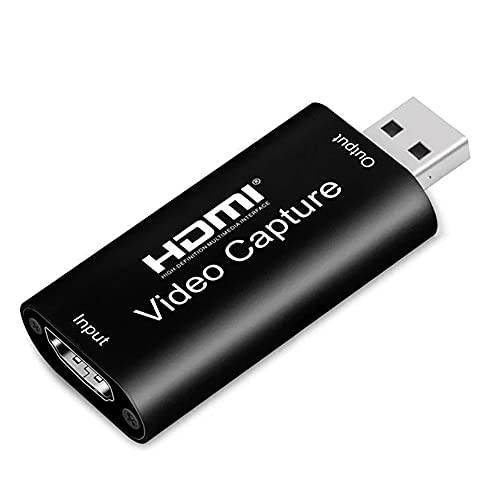 yummici Capturadora De Video,4K HDMI a USB 3.0 Vídeo Game Capture 1080P 60FPS, Transmisión en Vivo de Transmisión de Vídeo para Juegos, Transmisión, Enseñanza, Videoconferencia