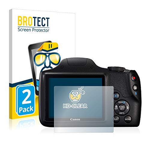 BROTECT Protector Pantalla Compatible con Canon PowerShot SX540 HS Protector Transparente (2 Unidades) Anti-Huellas
