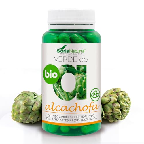 Soria Natural Verde de Alcachofa - Fuente Rica en Oligoelementos y Fibra - Suplemento con Propiedades Digestivas, Depurativas, Hipolipemiantes y Diuréticas - 100% Natural - 80 cápsulas de 580 mg.