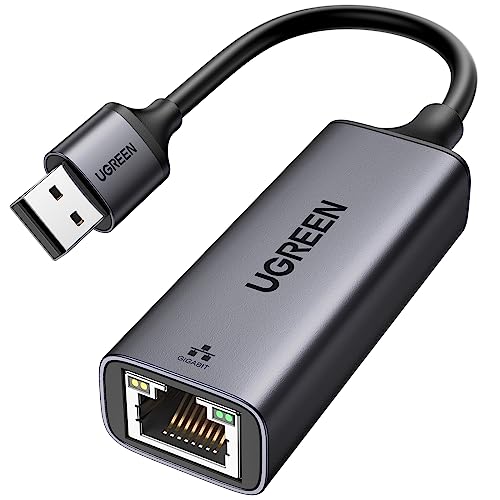 UGREEN Adaptador Ethernet USB 3.0 Adaptador de Red Gigabit 1000 Mbps Adaptador LAN USB a RJ45 en Aluminio Compatible con Switch Windows Mac OS Linux Mi Box
