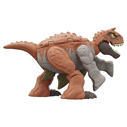 Jurassic World Fierce Changers Peligro Doble Carnotaurus Dinosaurio de juguete se transforma en Stegosaurus, +4 años (Mattel HLP07)