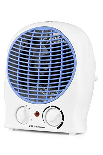 Orbegozo FH 5525 - Calefactor, 2 niveles de potencia, función ventilador aire frío, calor instantáneo, termostato regulable, 2000 W