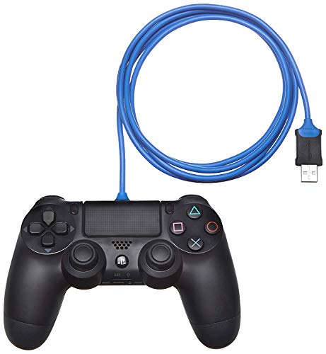 Amazon Basics - Cable de carga para mando de PlayStation 4, 1.82 m, Azul